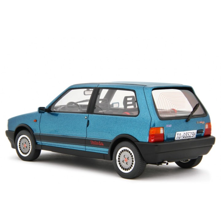 Fiat Uno Turbo i.e. Antiskid 1988 blue, Laudoracing-Model 1/18 scale