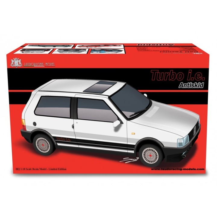 Fiat Uno Turbo i.e. Antiskid 1988 green, Laudoracing-Model 1/18 scale