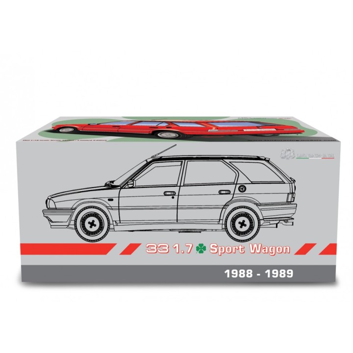 Alfa Romeo 33 1.7 Sport Wagon Q.V. 1988 red, Laudoracing-Model 1/18 scale