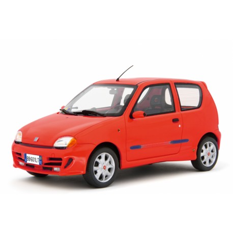 Fiat Seicento Sporting Abarth 1998 red, Laudoracing-Model 1/18 scale