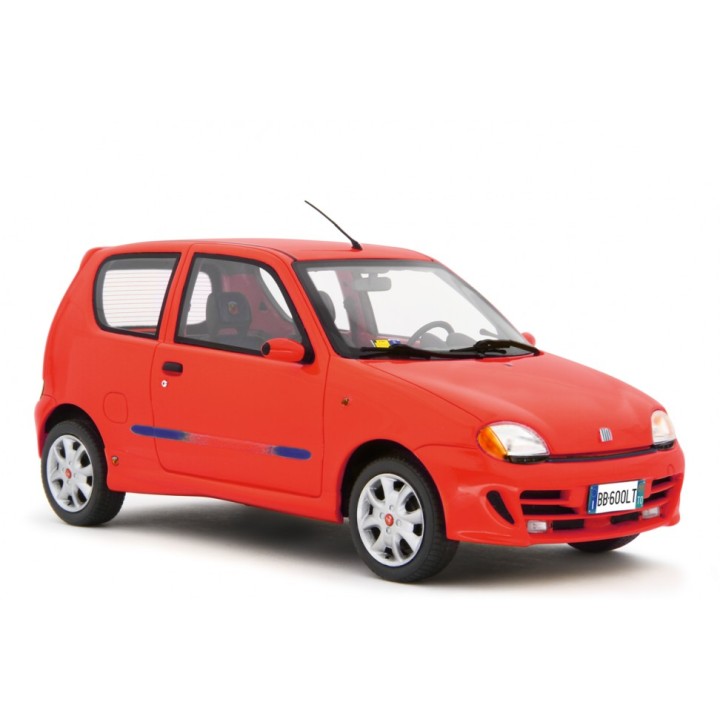 Fiat Seicento Sporting Abarth 1998 red, Laudoracing-Model 1/18 scale