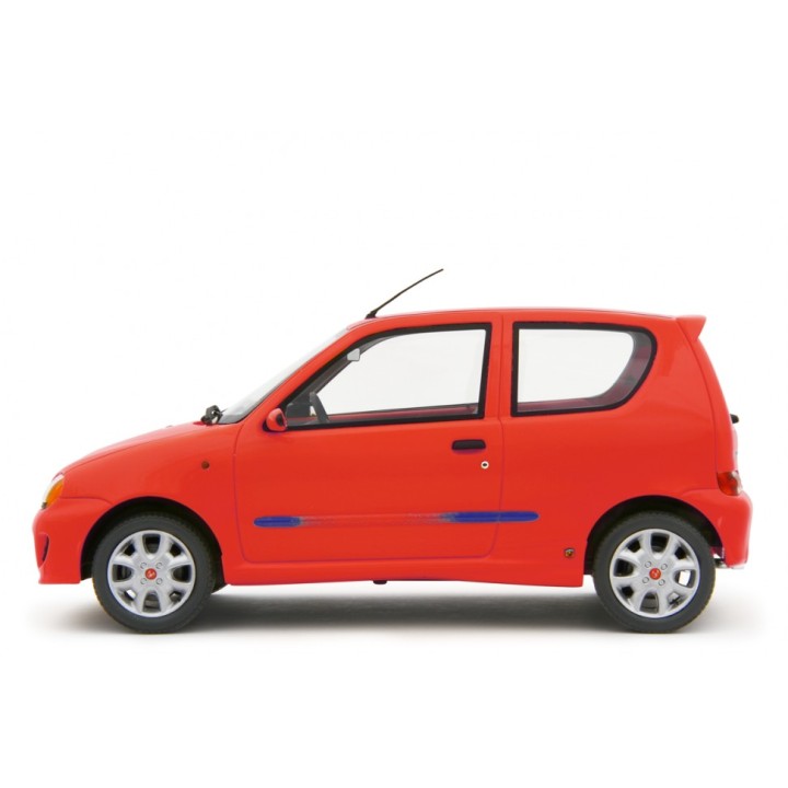 Fiat Seicento Sporting Abarth 1998 red, Laudoracing-Model 1/18 scale