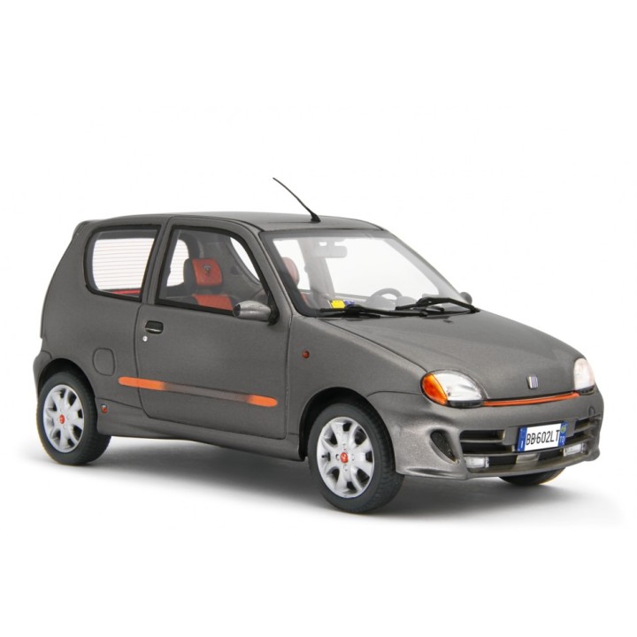 Fiat Seicento Sporting Abarth 1998 grey, Laudoracing-Model 1/18 scale
