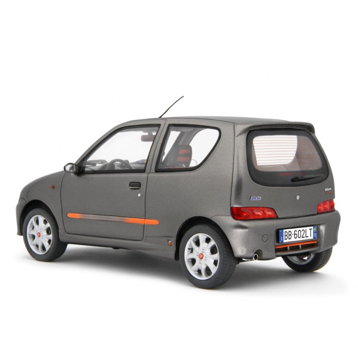 Fiat Seicento Sporting Abarth 1998 grey, Laudoracing-Model 1/18 scale