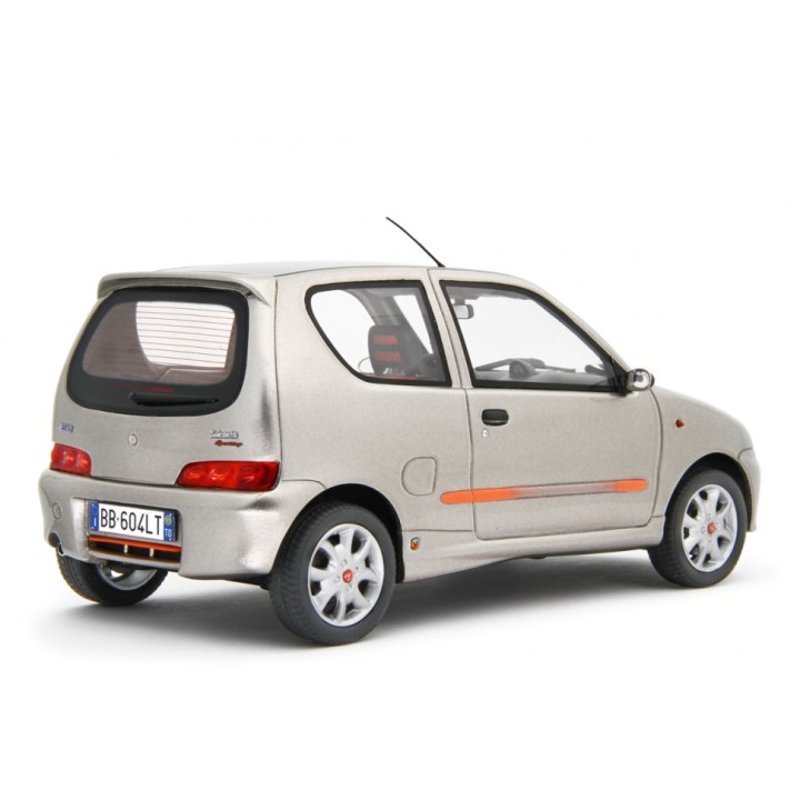 Fiat Seicento Sporting Abarth 1998 stříbrná, Laudoracing-Model 1:18