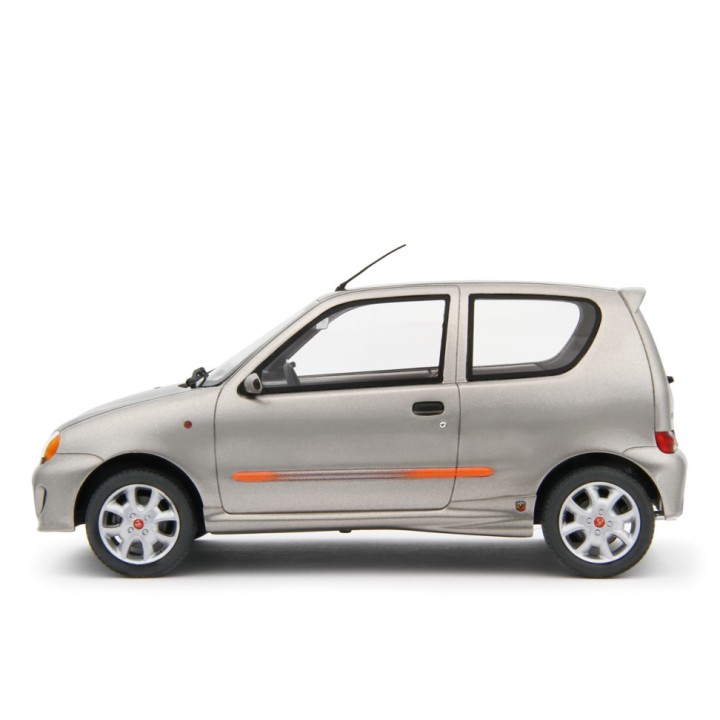 Fiat Seicento Sporting Abarth 1998 stříbrná, Laudoracing-Model 1:18