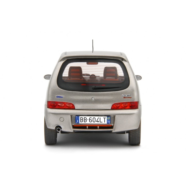 Fiat Seicento Sporting Abarth 1998 silver, Laudoracing-Model 1/18 scale