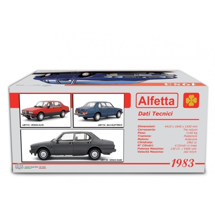 Alfa Romeo Alfetta 2.0i Quadrifoglio Oro E.E. 1983 red, Laudoracing-Model 1/18 scale