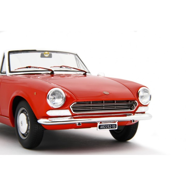 Fiat 124 Sport Spider AS 1968 červená, Laudoracing-Model 1:18
