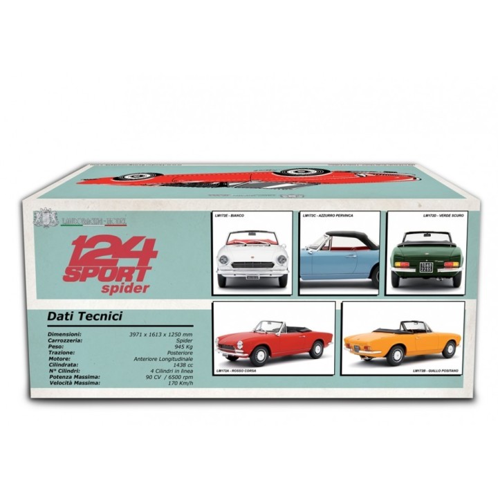 Fiat 124 Sport Spider AS 1968 red, Laudoracing-Model 1/18 scale
