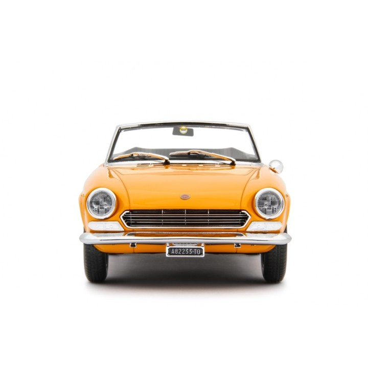 Fiat 124 Sport Spider AS 1968 yellow, Laudoracing-Model 1/18 scale