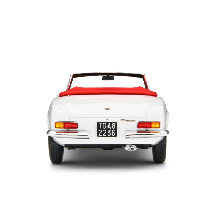 Fiat 124 Sport Spider AS 1968 white, Laudoracing-Model 1/18 scale