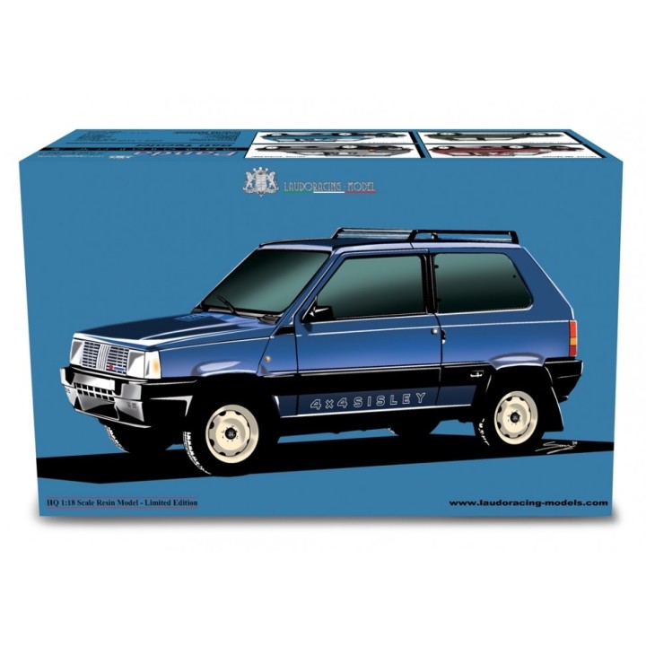 Fiat Panda 4x4 Sisley 2 1989 red, Laudoracing-Model 1/18 scale