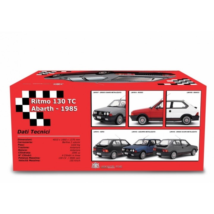 Fiat Ritmo 130 TC Abarth 1985 červená, Laudoracing-Model 1:18