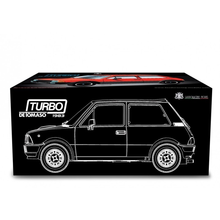 Innocenti De Tomaso Turbo 1983 red, Laudoracing-Model 1/18 scale