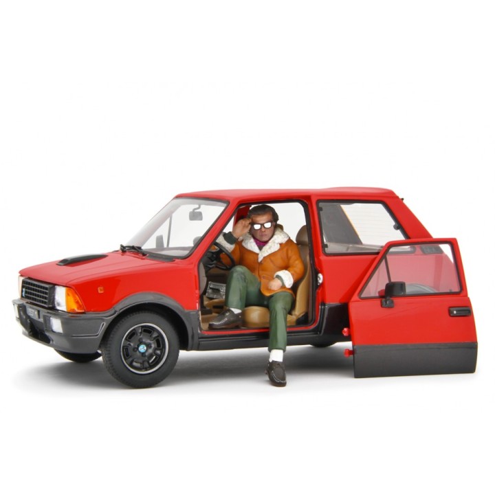 Jerry Calà (Billo) & Innocenti De Tomaso Turbo 1983 červená, Laudoracing-Model 1:18