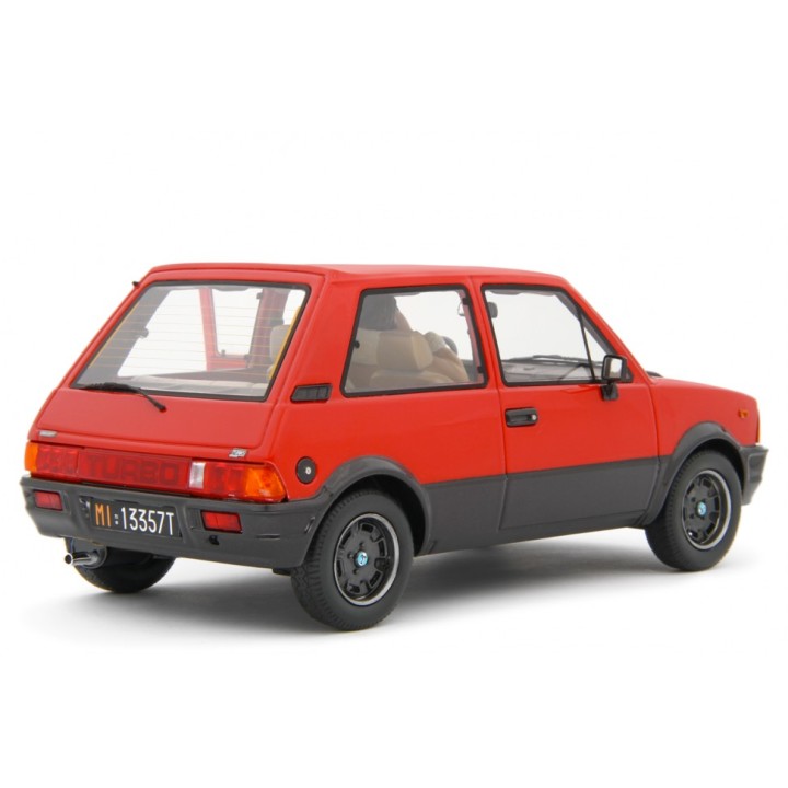Jerry Calà (Billo) & Innocenti De Tomaso Turbo 1983 red, Laudoracing-Model 1/18 scale