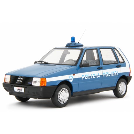 Fiat Uno 45 Polizia 1983 blue, Laudoracing-Model 1/18 scale