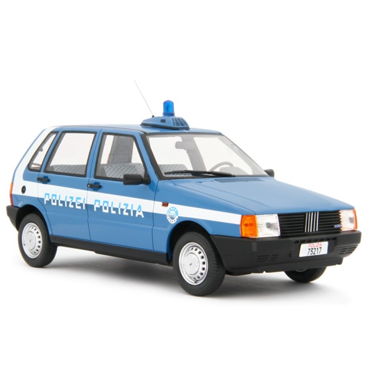Fiat Uno 45 Polizia 1983 blue, Laudoracing-Model 1/18 scale