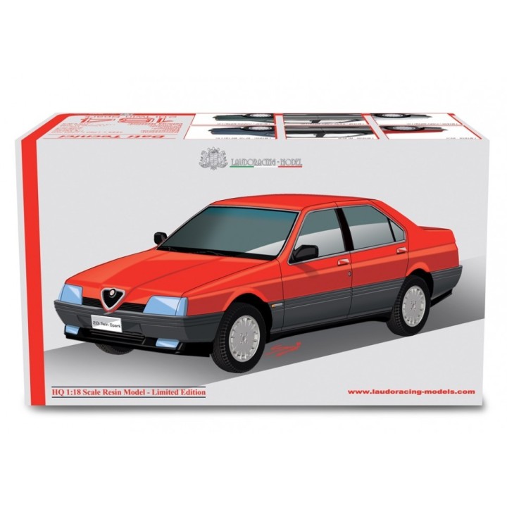 Alfa Romeo 164 2.0 Twin Spark 1987 red, Laudoracing-Model 1/18 scale