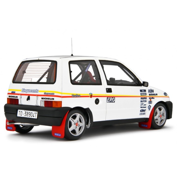 Fiat Cinquecento Trofeo Kit Fiat/Abarth 1992 white, Laudoracing-Model 1/18 scale