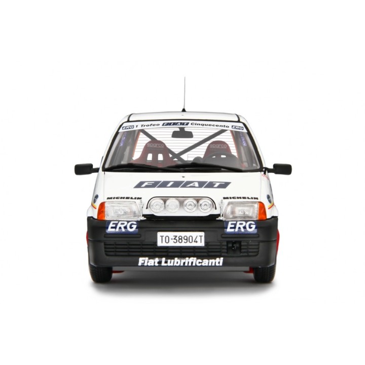 Fiat Cinquecento Trofeo Kit Fiat/Abarth 1992 white, Laudoracing-Model 1/18 scale