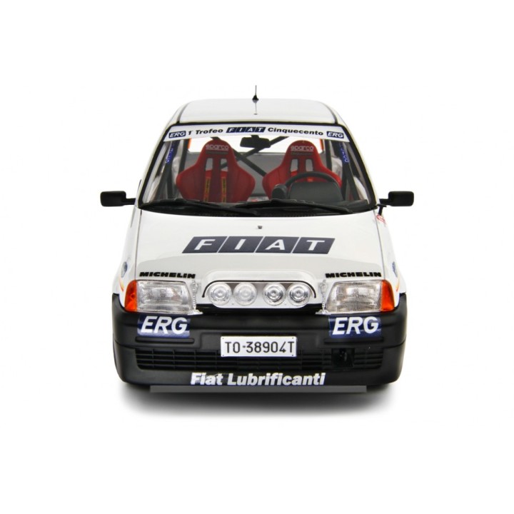 Fiat Cinquecento Trofeo Kit Fiat/Abarth 1992 white, Laudoracing-Model 1/18 scale