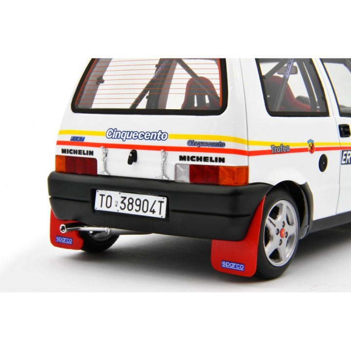 Fiat Cinquecento Trofeo Kit Fiat/Abarth 1992 white, Laudoracing-Model 1/18 scale