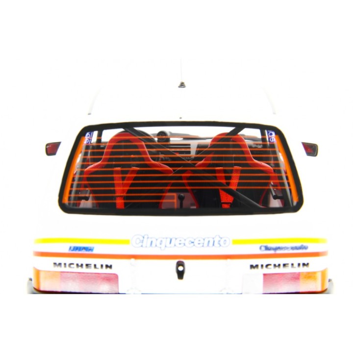 Fiat Cinquecento Trofeo Kit Fiat/Abarth 1992 white, Laudoracing-Model 1/18 scale
