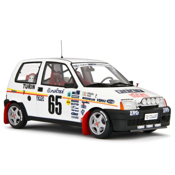 Fiat Cinquecento Trofeo Rally Monte-Carlo 1993 white, Laudoracing-Model 1/18 scale