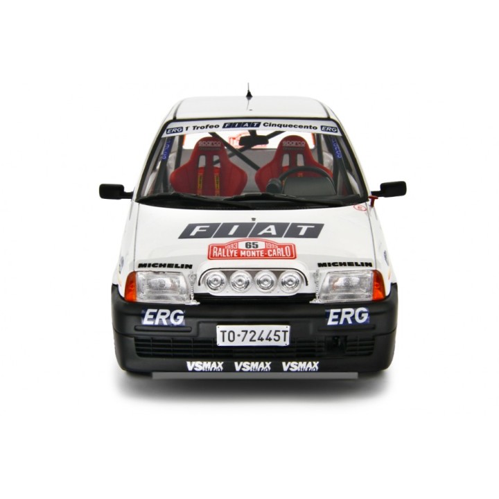 Fiat Cinquecento Trofeo Rally Monte-Carlo 1993 white, Laudoracing-Model 1/18 scale