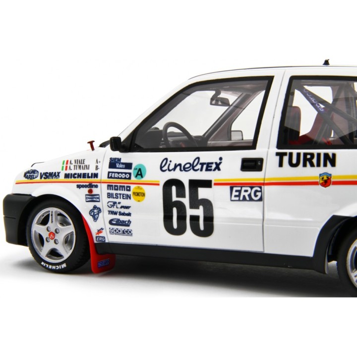Fiat Cinquecento Trofeo Rally Monte-Carlo 1993 white, Laudoracing-Model 1/18 scale