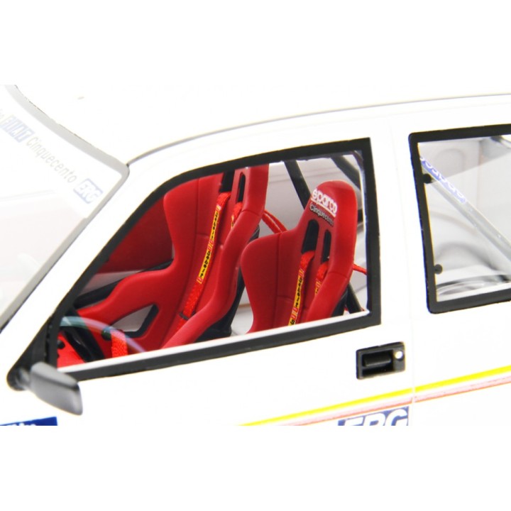 Fiat Cinquecento Trofeo Rally Monte-Carlo 1993 white, Laudoracing-Model 1/18 scale