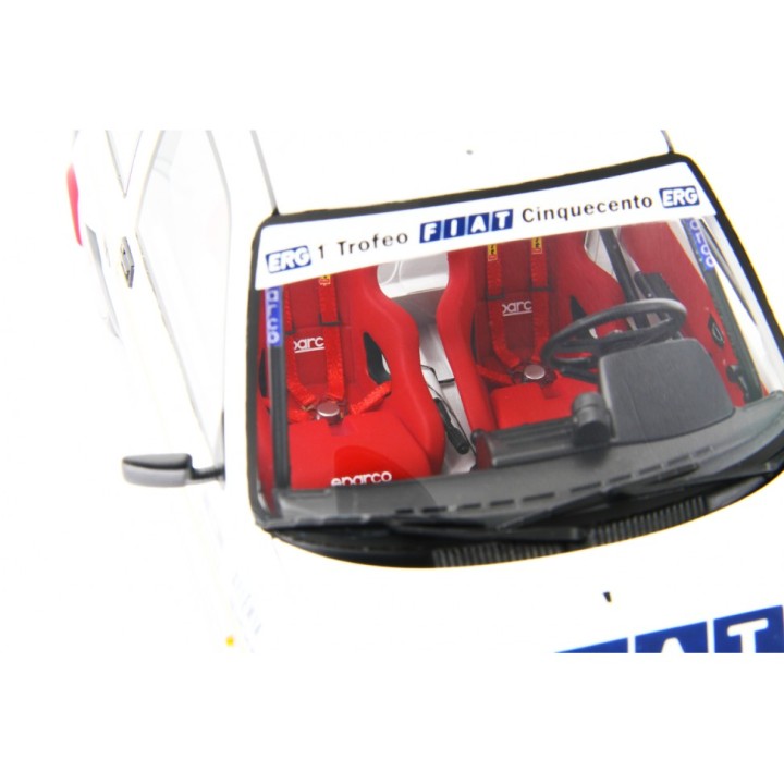 Fiat Cinquecento Trofeo Rally Monte-Carlo 1993 white, Laudoracing-Model 1/18 scale