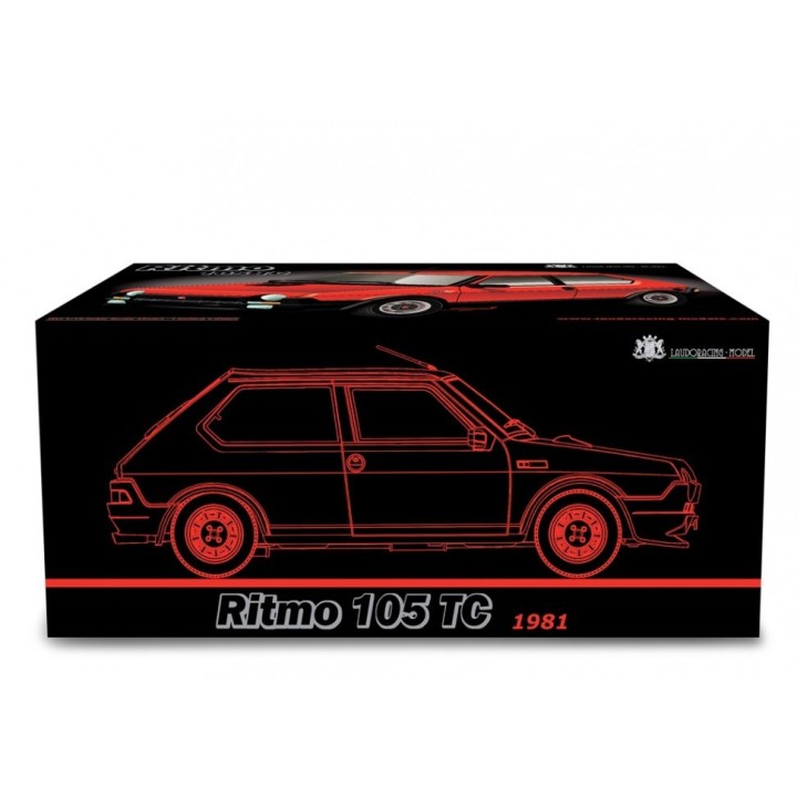 Fiat Ritmo 105 TC 1981 black, Laudoracing-Model 1/18 scale