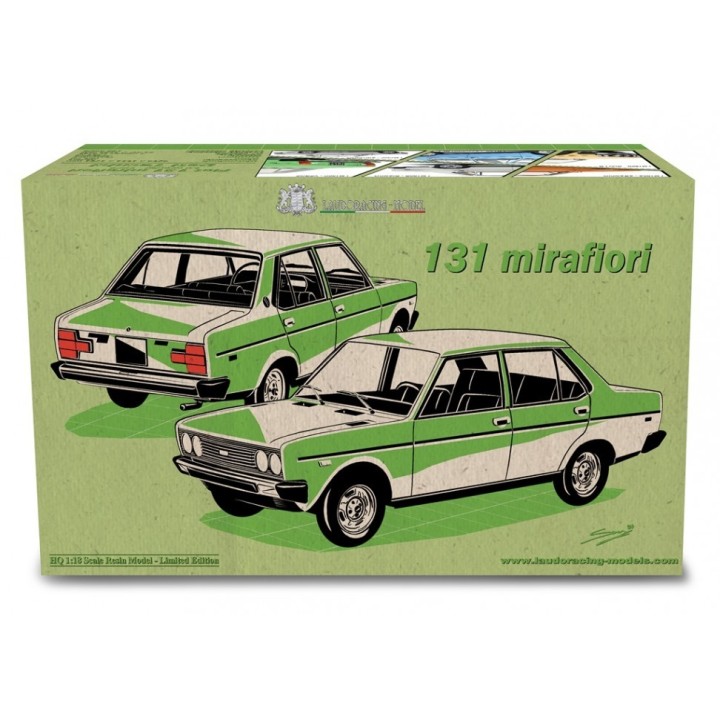 Fiat 131 1600 Mirafiori Special 1974 green, Laudoracing-Model 1/18 scale