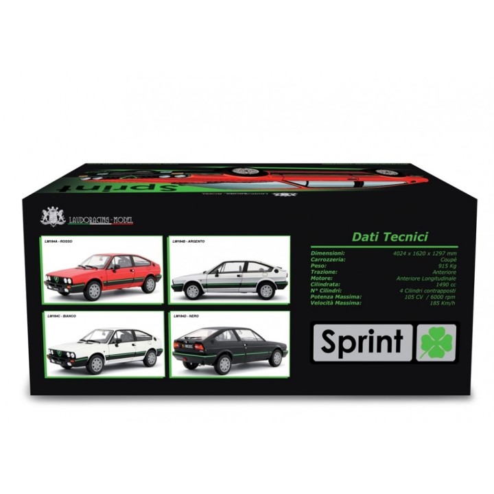 Alfa Romeo Sprint 1.5 Quadrifoglio Verde 1983 white, Laudoracing-Model 1/18 scale