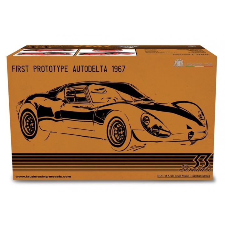 Alfa Romeo 33 Coupe Stradale 1967 First Prototype červená, Laudoracing-Model 1:18