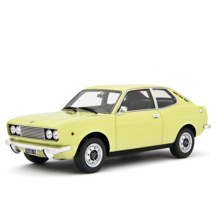 Fiat 128 Coupe 1300 SL 1972 yellow, Laudoracing-Model 1/18 scale
