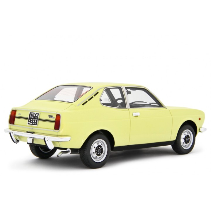 Fiat 128 Coupe 1300 SL 1972 yellow, Laudoracing-Model 1/18 scale