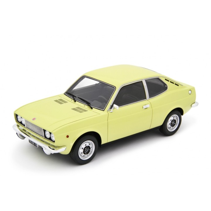 Fiat 128 Coupe 1300 SL 1972 yellow, Laudoracing-Model 1/18 scale