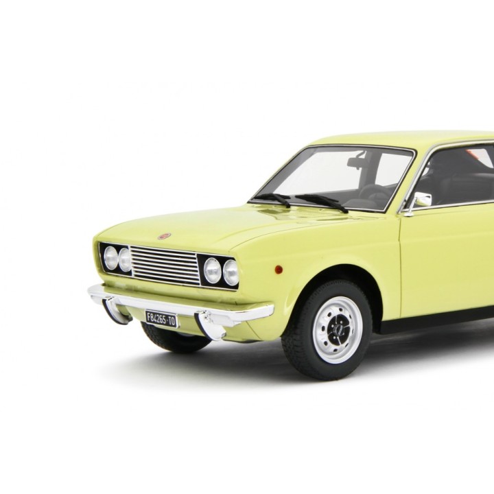 Fiat 128 Coupe 1300 SL 1972 yellow, Laudoracing-Model 1/18 scale