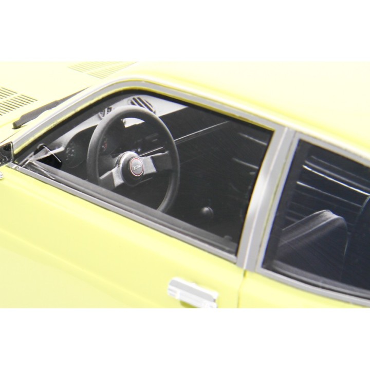 Fiat 128 Coupe 1300 SL 1972 yellow, Laudoracing-Model 1/18 scale
