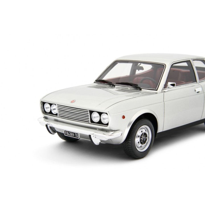 Fiat 128 Coupe 1300 SL 1972 silver, Laudoracing-Model 1/18 scale