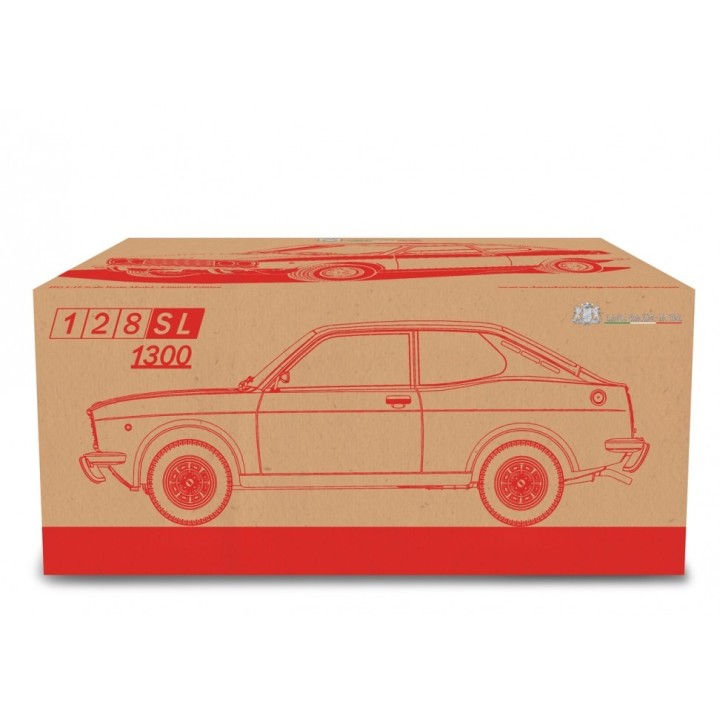 Fiat 128 Coupe 1300 SL 1972 silver, Laudoracing-Model 1/18 scale
