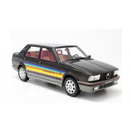 Alfa Romeo Giulietta 2.0 Turbodelta 1983 black with stripes, Laudoracing-Model 1:18