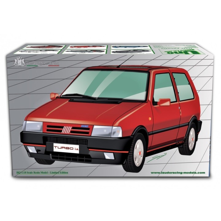 Fiat Uno Turbo i.e. 1.4 1990 grey, Laudoracing-Model 1/18 scale