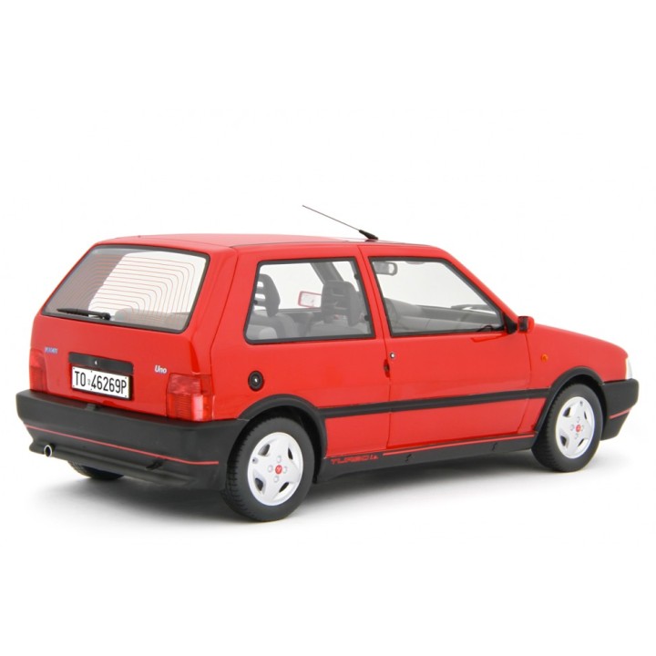 Fiat Uno Turbo i.e. 1.4 1990 red, Laudoracing-Model 1/18 scale