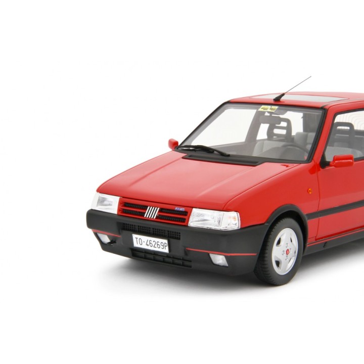 Fiat Uno Turbo i.e. 1.4 1990 red, Laudoracing-Model 1/18 scale