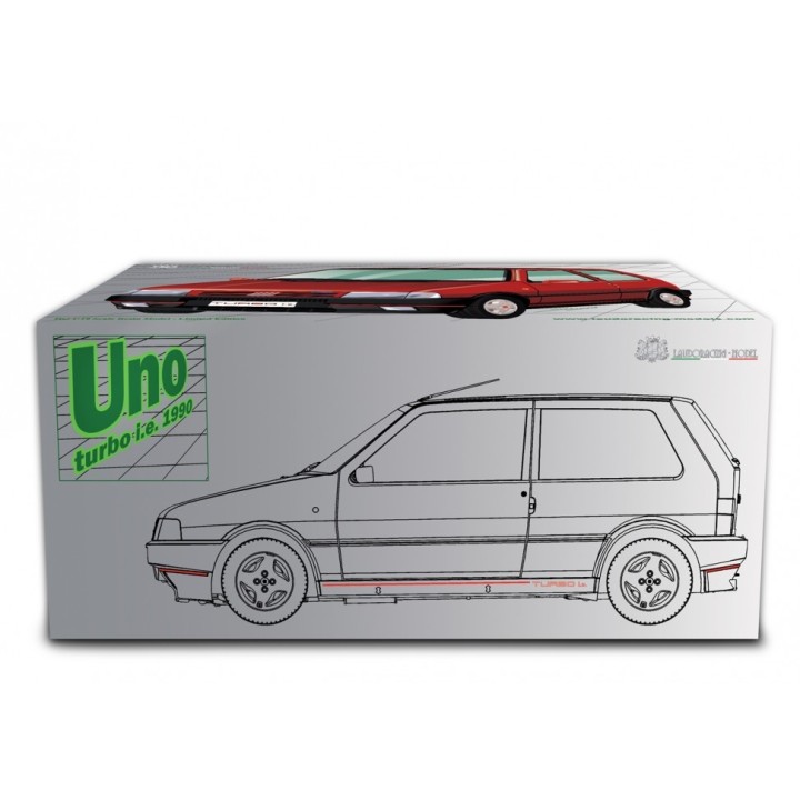 Fiat Uno Turbo i.e. 1.4 1990 red m., Laudoracing-Model 1/18 scale